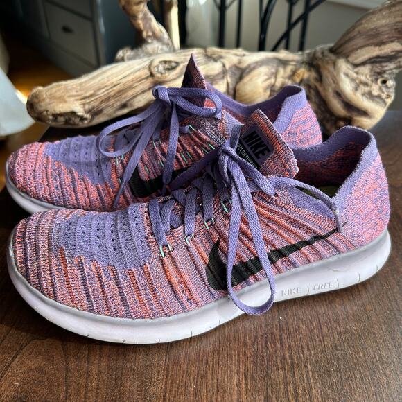 Nike Shoes - Nike Free Rn Flyknit pink purple Women’s Size 8